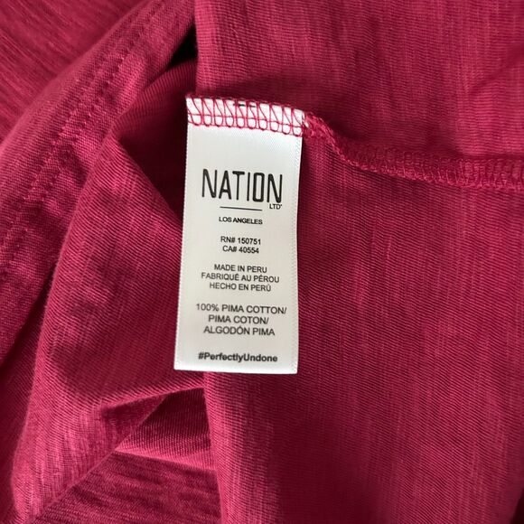 NEW Nation LTD Evereve Hilary Romance Tee in Heartbreaker Pink Size Large - Picture 7 of 7